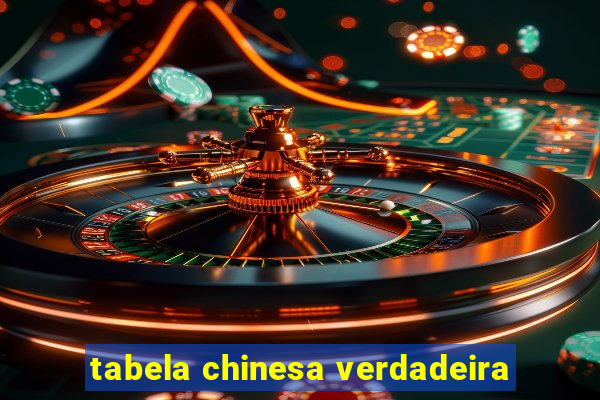 tabela chinesa verdadeira